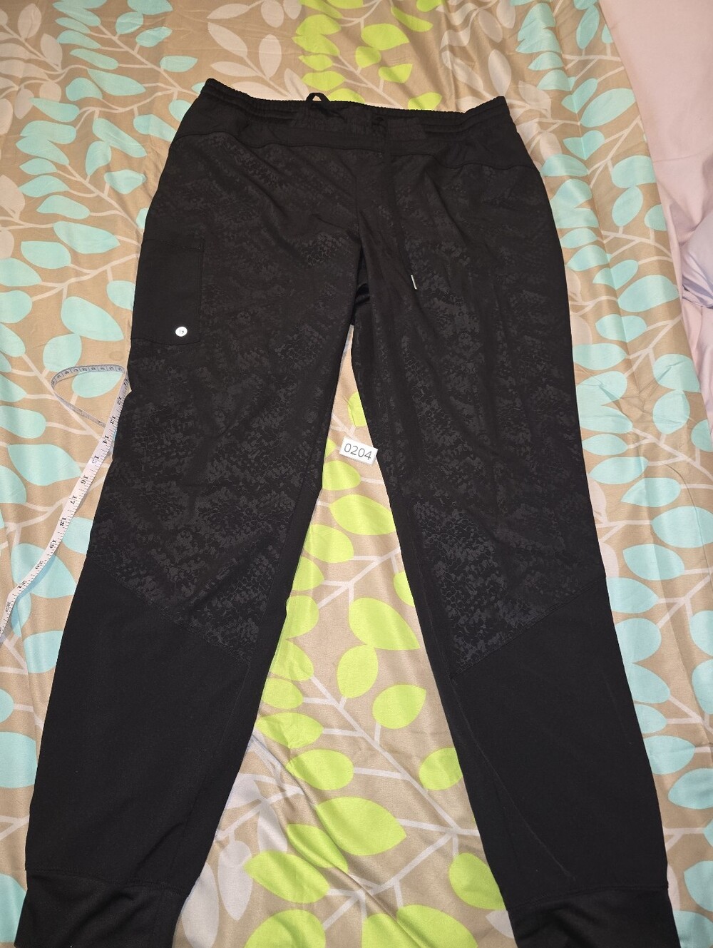 Black Barco ONE Athletic ScrubJoggers with Snake skin Pattern XLT
